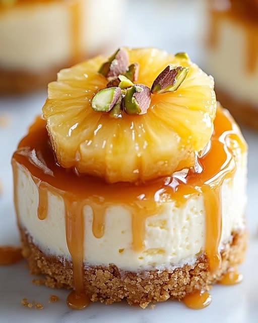 little pineapple caramel cheesecakes 1