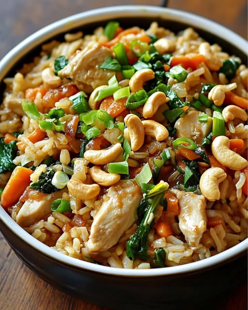 Chicken and Cashew Stir Fried Rice Recipe 1