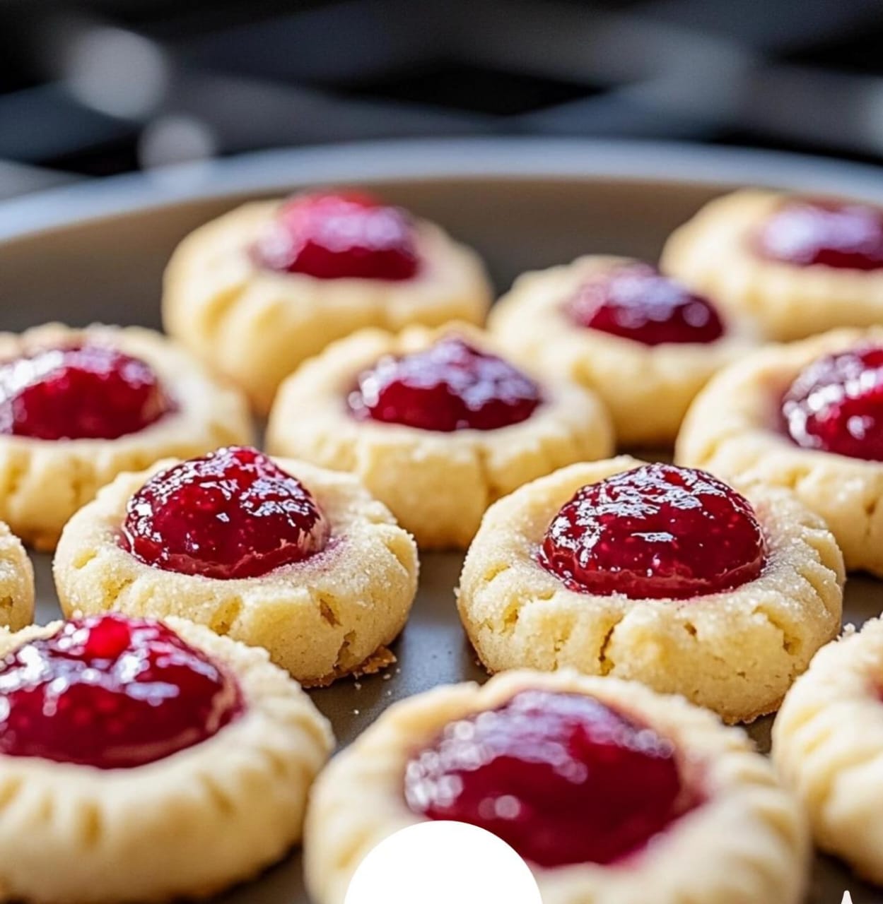 Raspberry Almond Shortbread Thumbprint Cookies 1