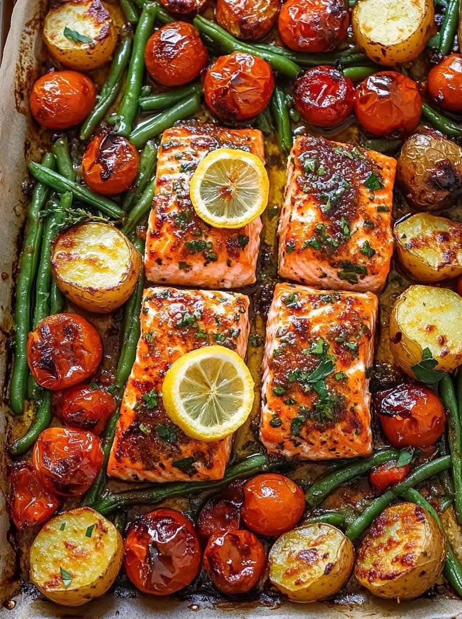 One-Pan Garlic Herb Salmon & Veggies 1
