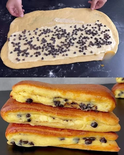 Vanilla Pastry Cream Filled Brioche with Chocolate Chips 1