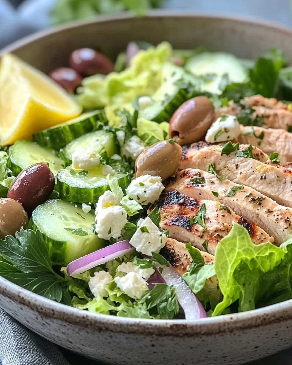 Easy and Healthy Greek Chicken Chopped Salad 1