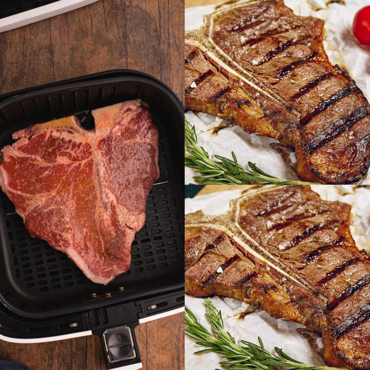 Juicy crispy and tender T Bone steak 1