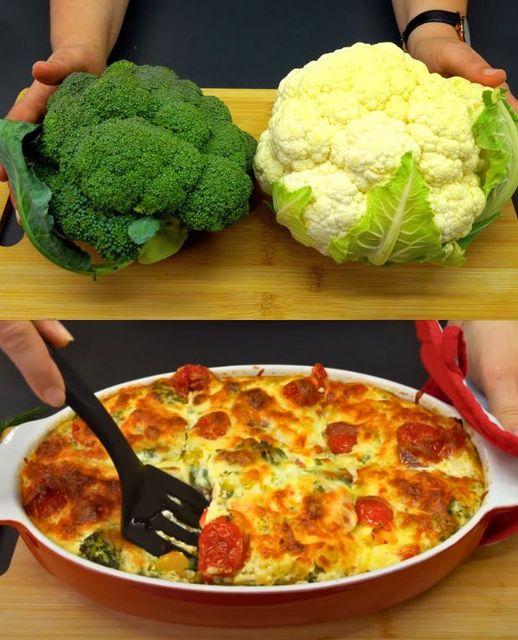 You have to try it, I always bake it for my family in 10 minutes 😋 400 g cauliflower 400 g broccoli…