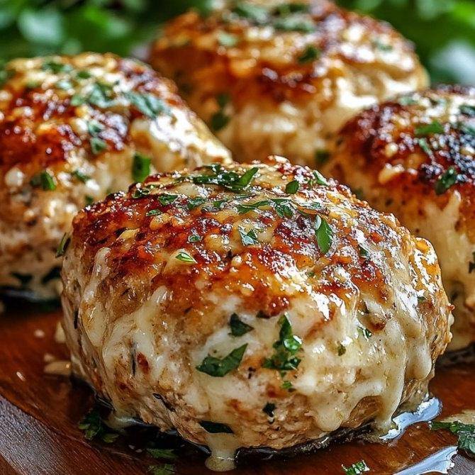 Cheesy Stuffed Chicken Patties 1