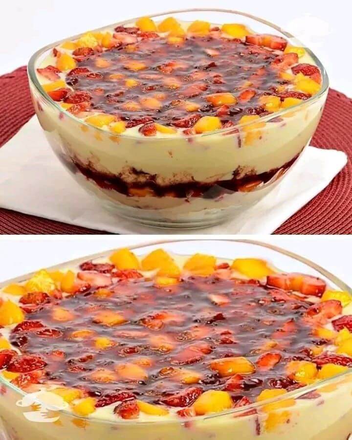 Layered Fruit Trifle Delight 1