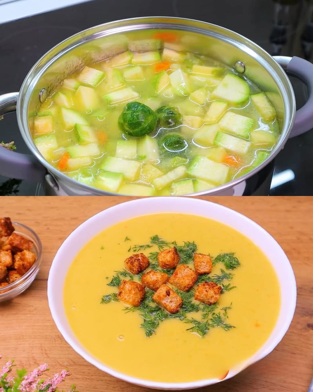Delicious Vegetable Soup with Homemade Croutons 1 Delicious Vegetable Soup with Homemade Croutons