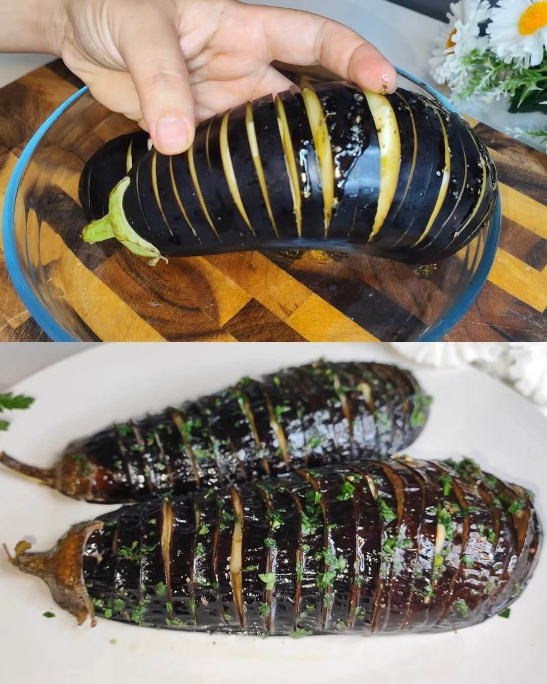 Grilled Garlic Herb Eggplant
