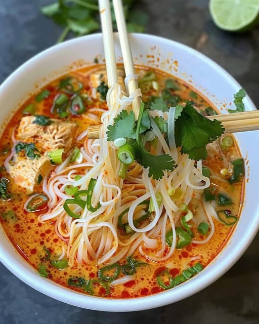 Thai Red Curry Noodle Soup 1