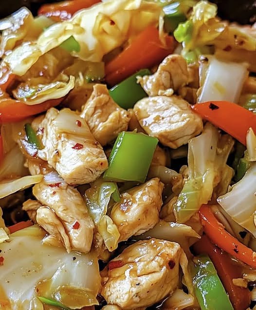 Chinese Chicken Cabbage Stir-Fry 1