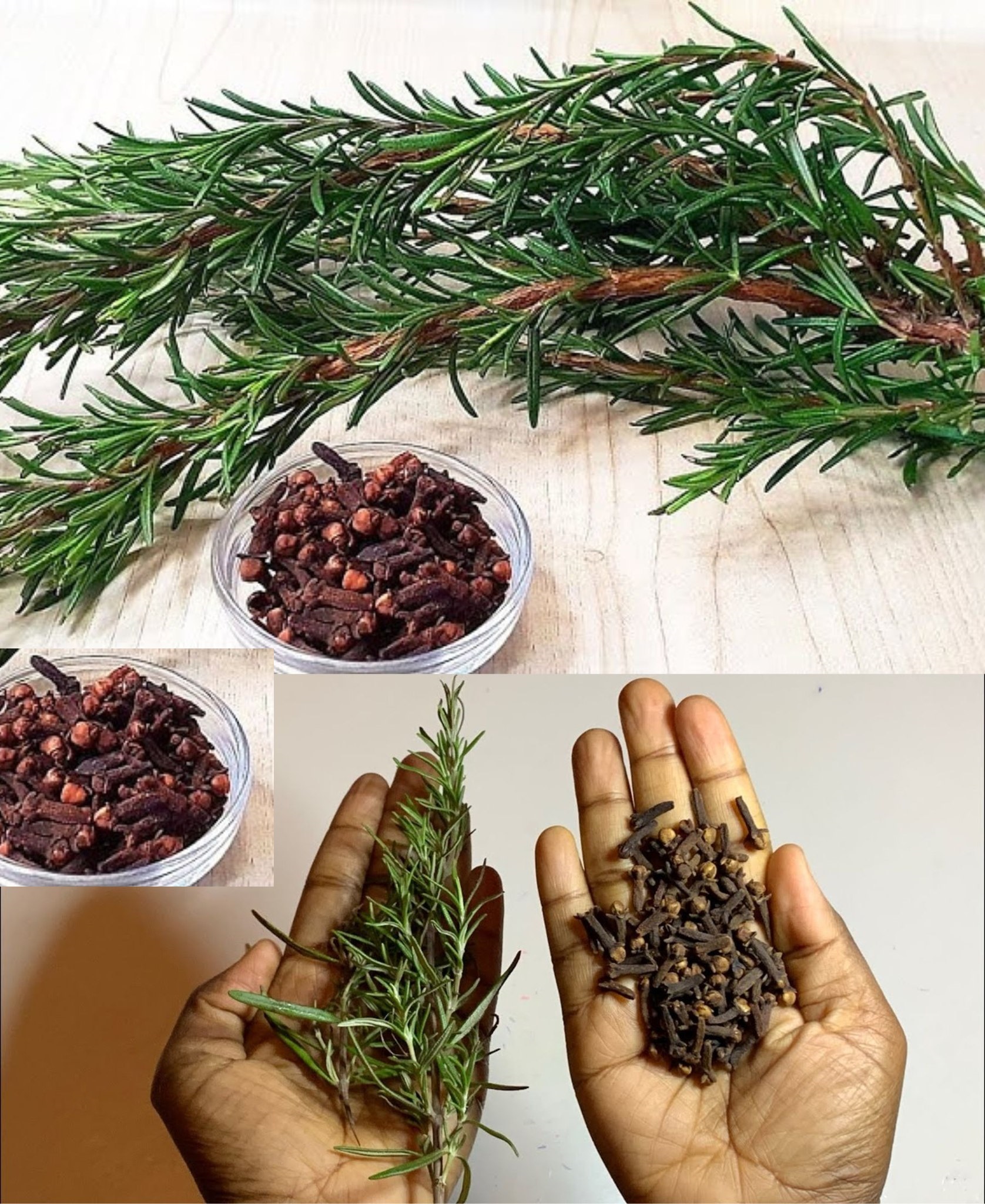 Combine cloves and rosemary 1