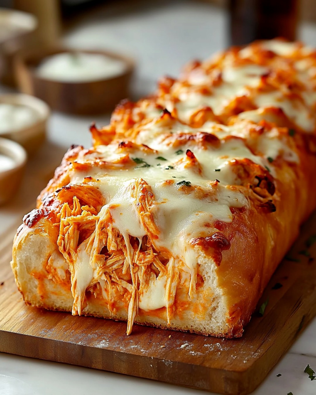 Buffalo Chicken Garbage Bread recipe  1
