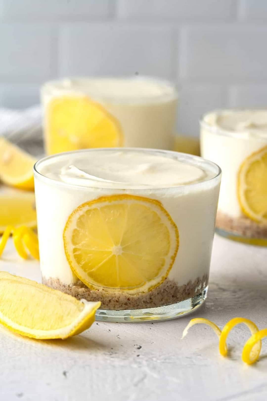 No-sugar Lemon Cheesecake Cups 1