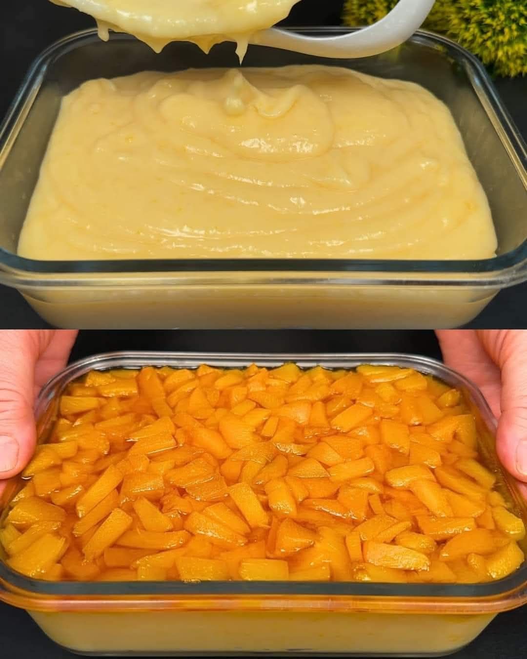 Creamy Peach Caramel Dessert