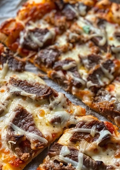 Carnivore Steak & Cheese Pizza 1