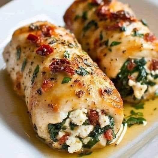 Spinach and Feta Chicken Rolls recipe 1