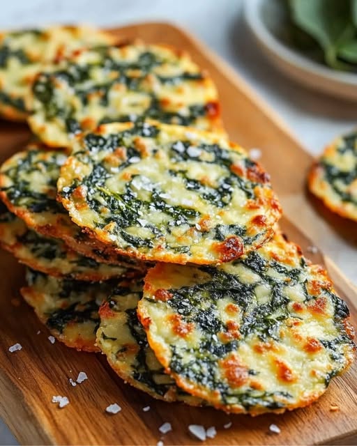 Crispy Spinach Parmesan Crisps recipe 1