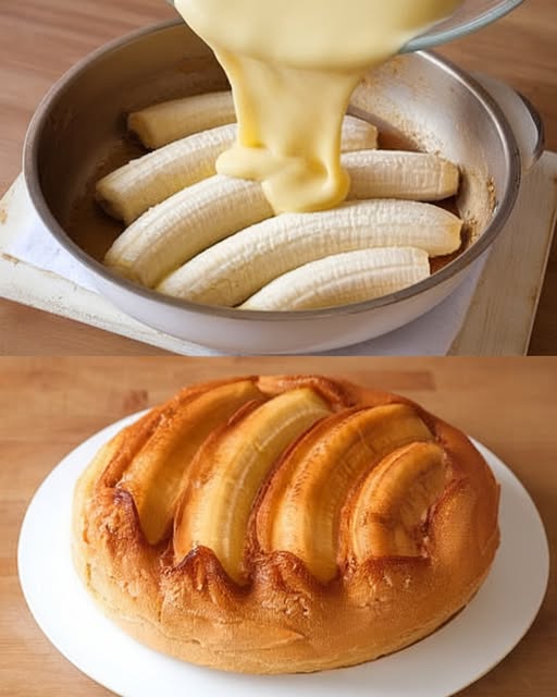 Upside-Down Banana Cake:  1 Upside-Down Banana Cake: