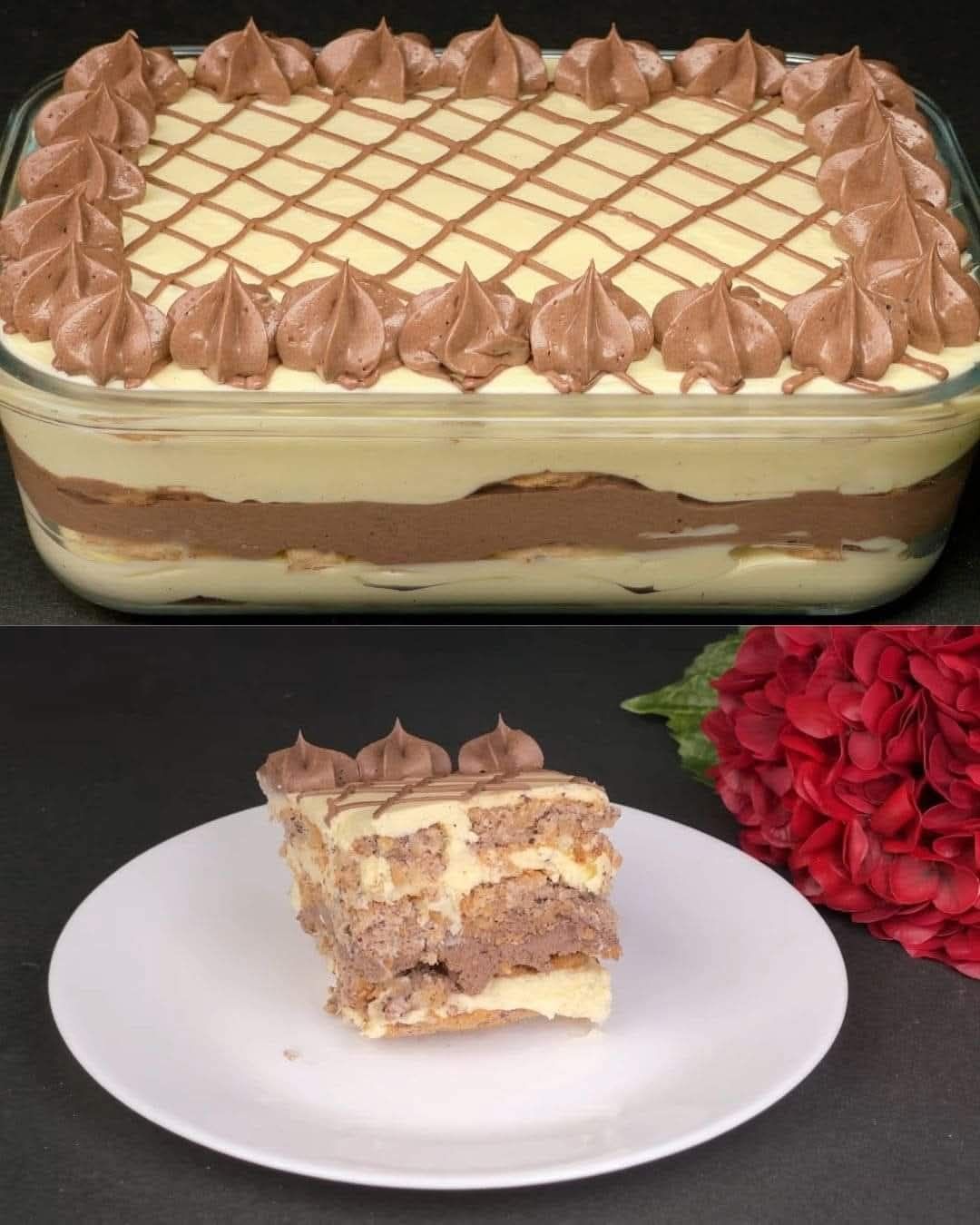 Hazelnut Cake with Vanilla Cream and Cocoa: 1 Hazelnut Cake with Vanilla Cream and Cocoa: