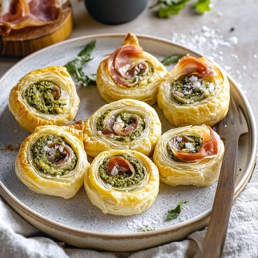 Pesto Puff Pastry Pinwheels 1