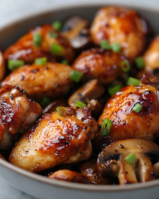 Honey Garlic Chicken with Mushrooms recipe 1