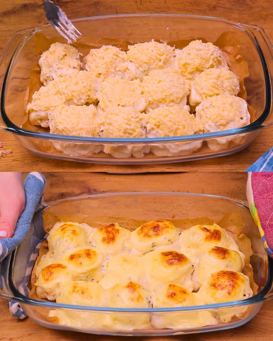 Cheesy Cauliflower with Yogurt Sauce 1 Cheesy Cauliflower with Yogurt Sauce