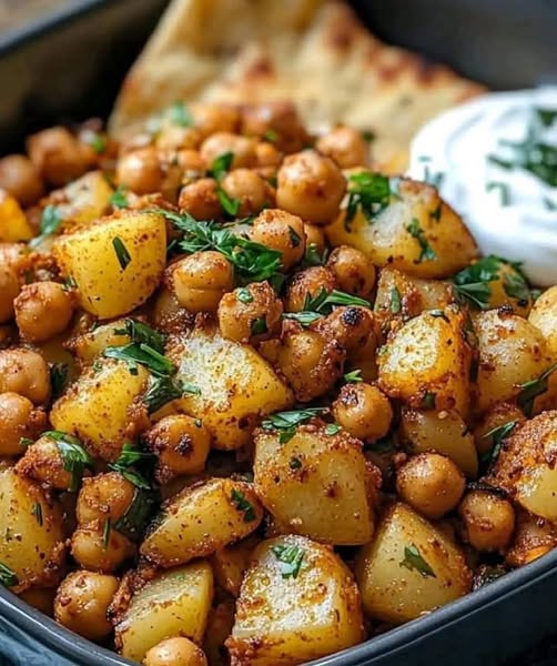 Falafel Spiced Chickpeas and Potatoes 1