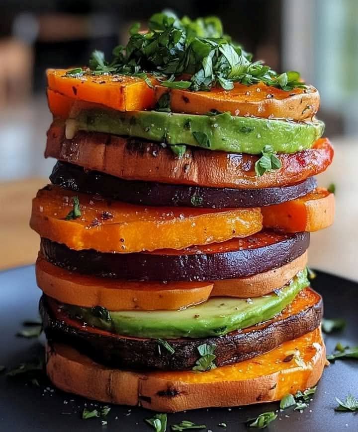 Sweet Potato and Avocado Stacks Recipe 1