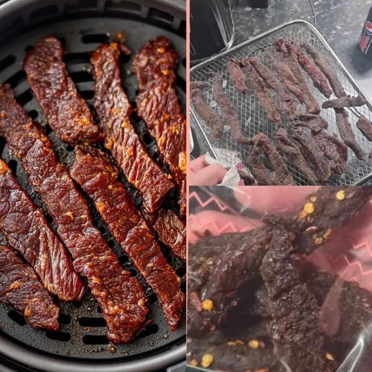Simple Teriyaki beef jerky in an air fryer 1