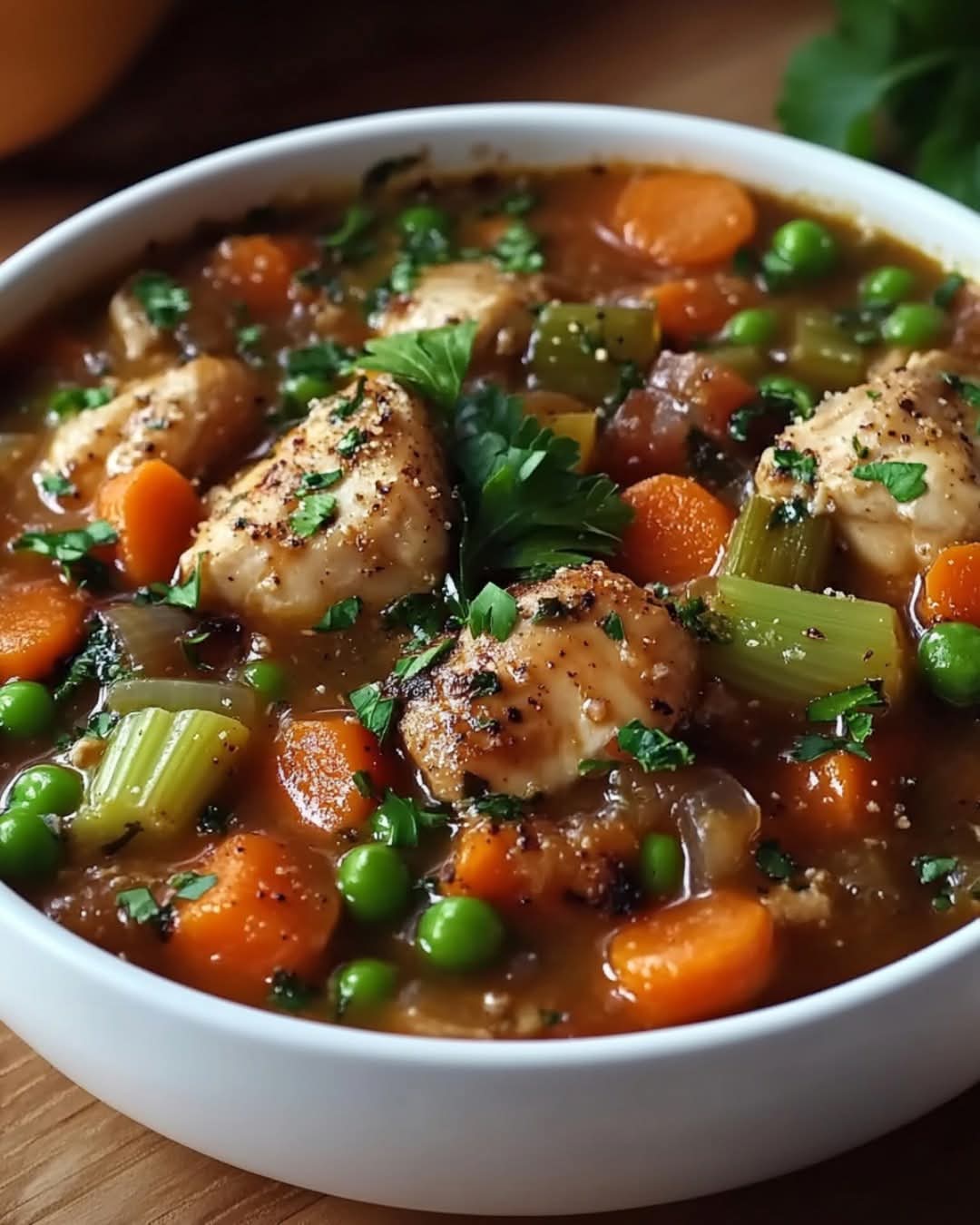 A hearty bowl of chicken stew 1
