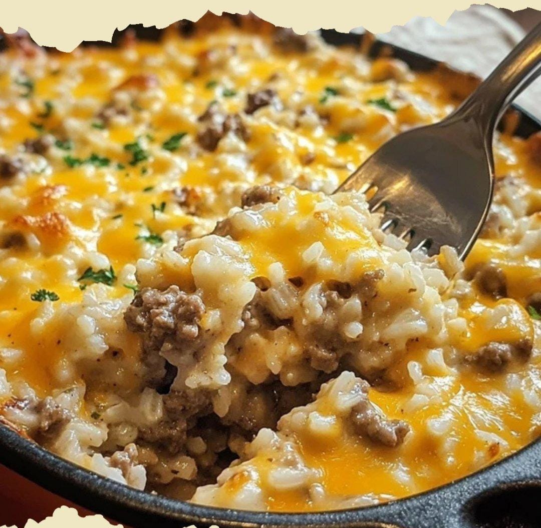Cheesy Ground Beef and Rice Casserole 1