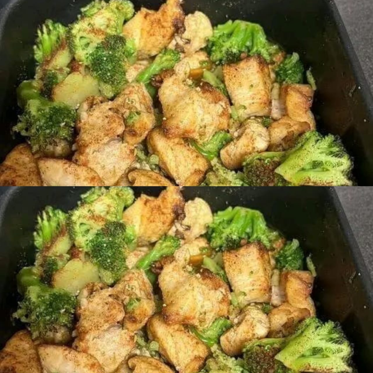 Air Fryer Broccoli and Chicken 1