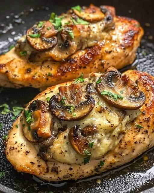 Mushroom Stuffed Chicken Breasts Recipe 1