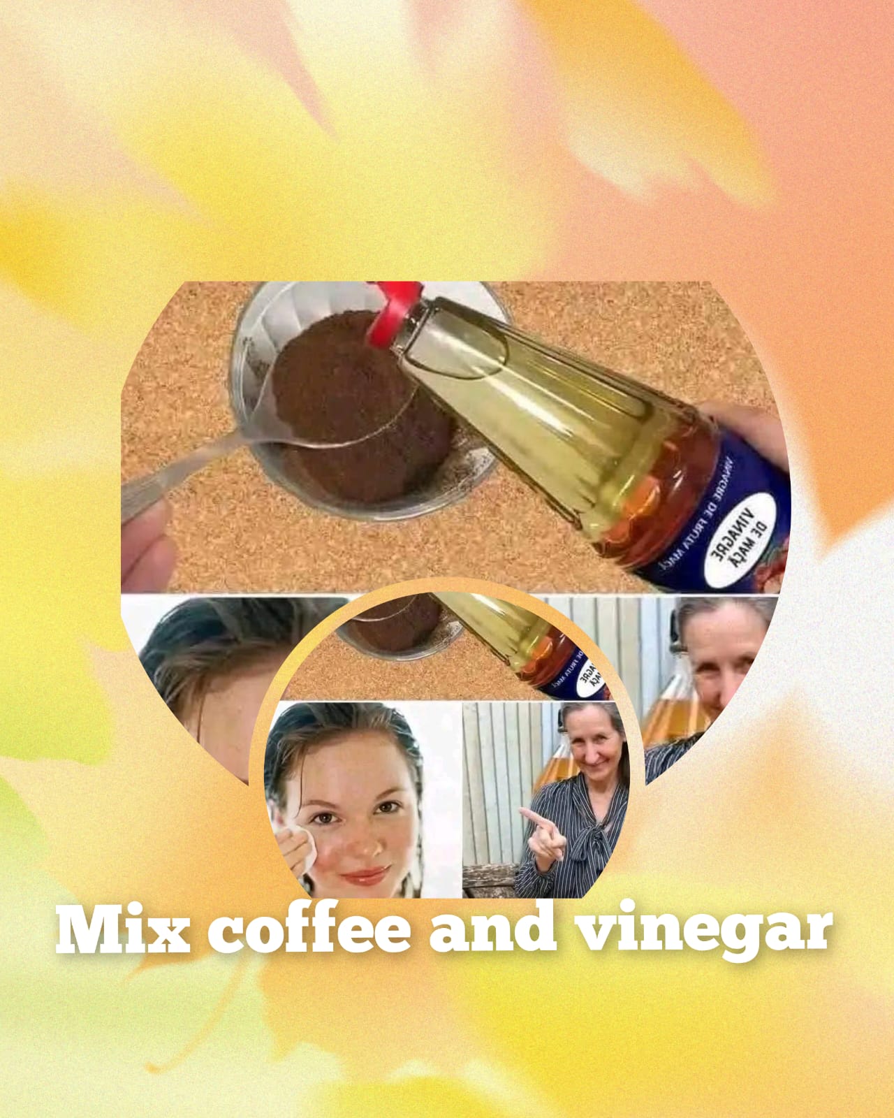 Combine vinegar with coffee 1