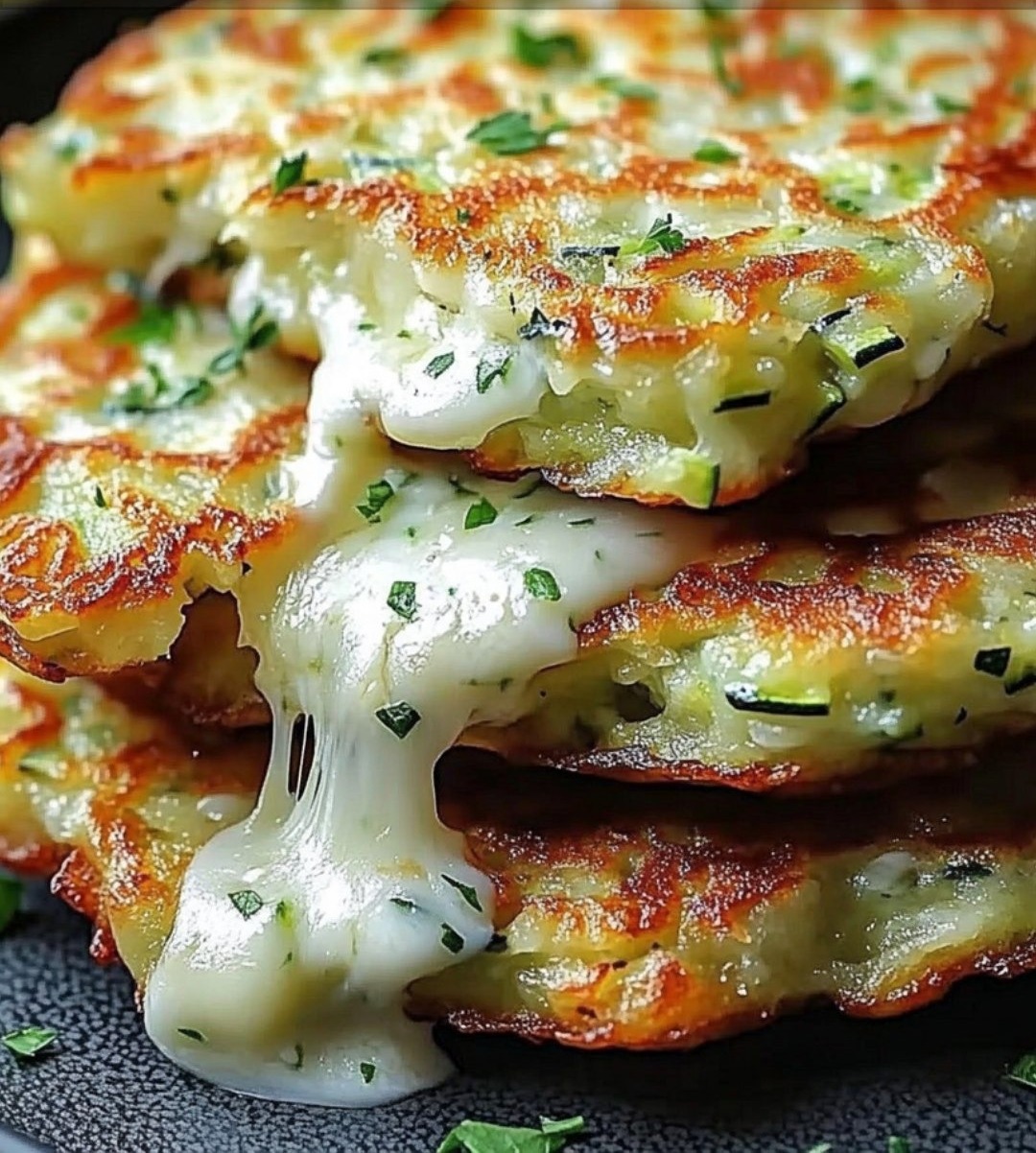 Cheesy Zucchini Fritters 1