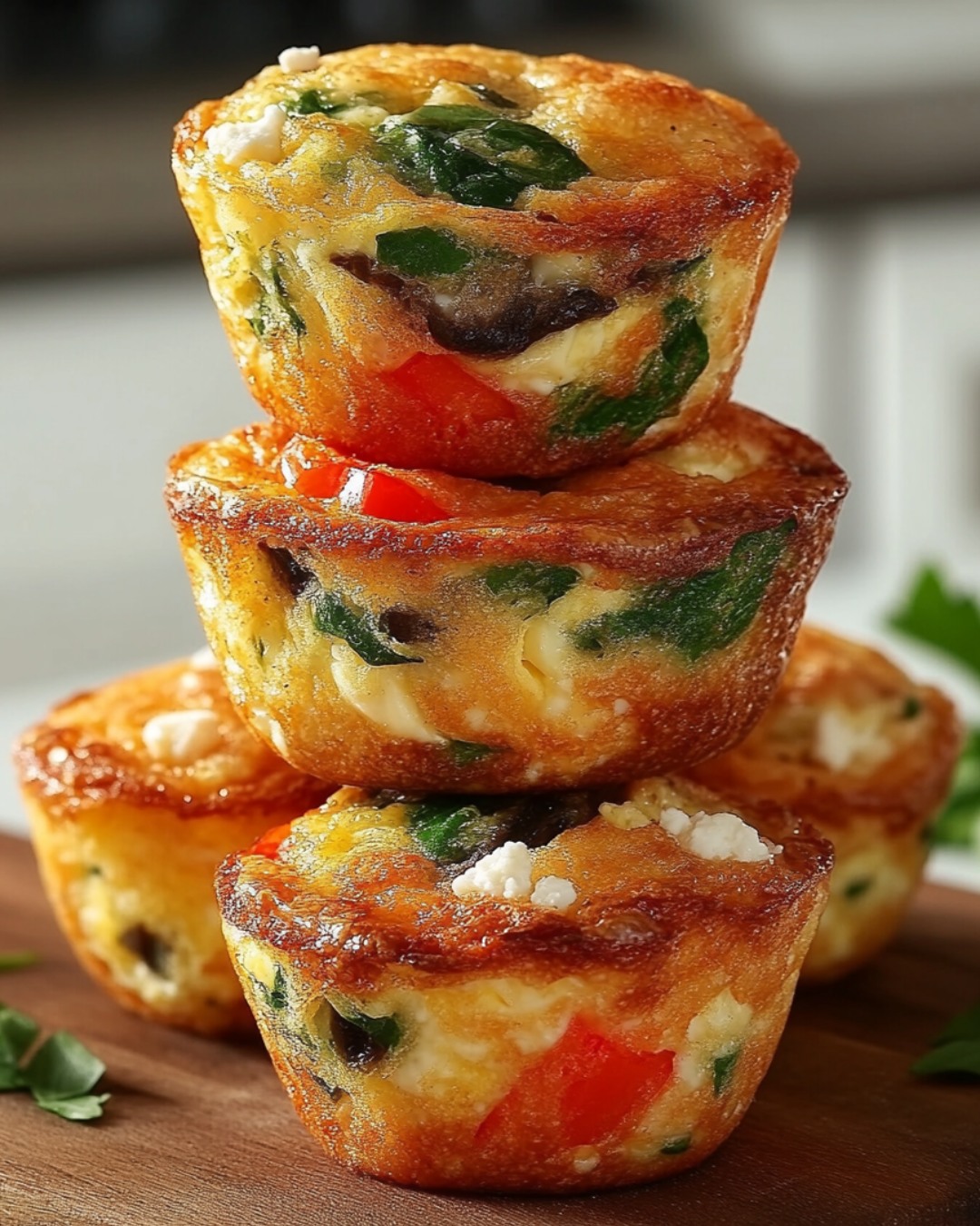 Vegetable and Feta Breakfast Muffins Recipe 1