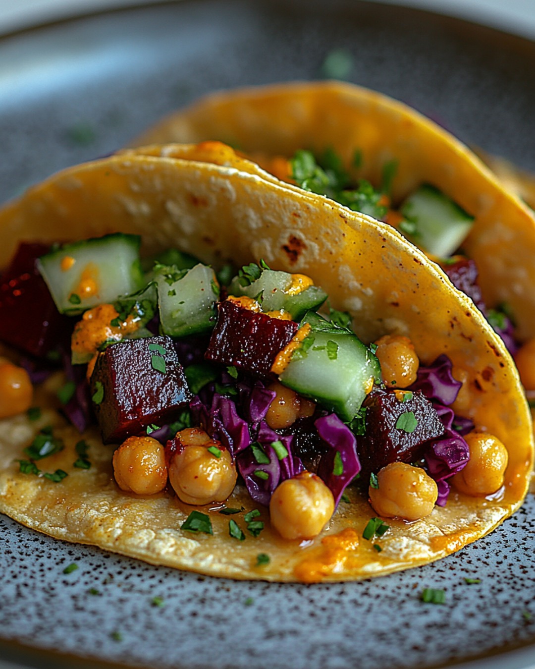 Vegetarian Chickpea and Beet Tacos recipe 1