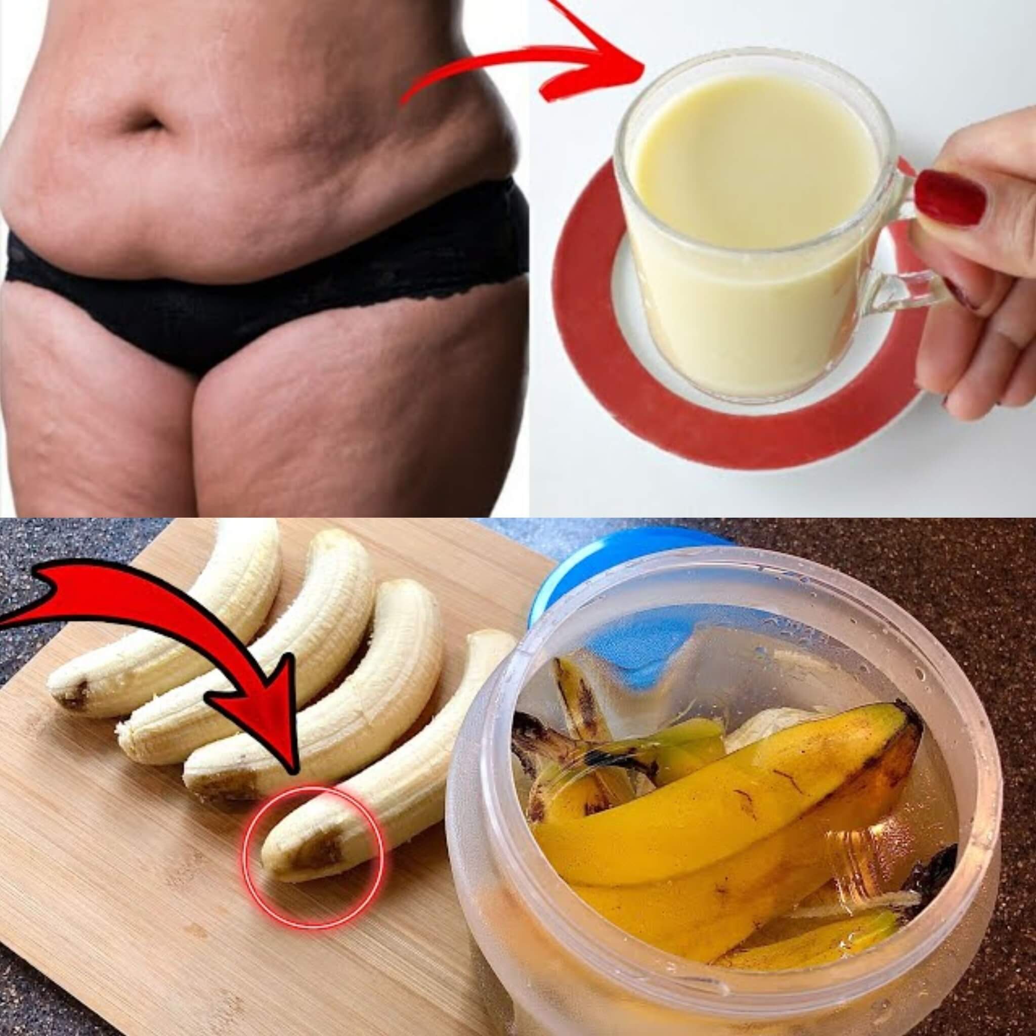 Watch Your Belly Fat Melt by Drinking This for Three Days A Banana Peel and Lemon Detox 1