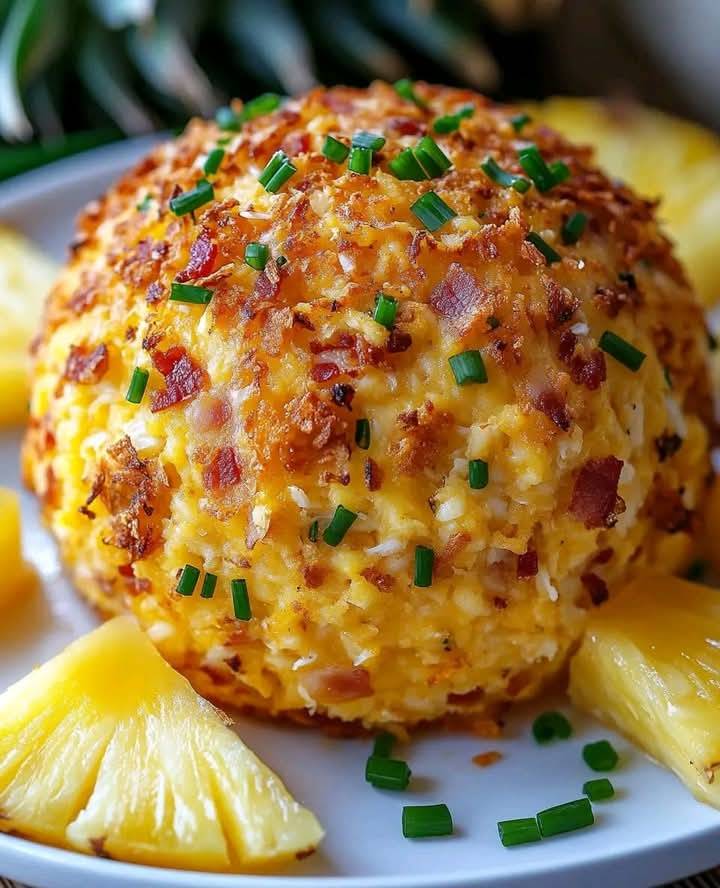 Pineapple and Coconut Crab Cake Cheese Ball 1