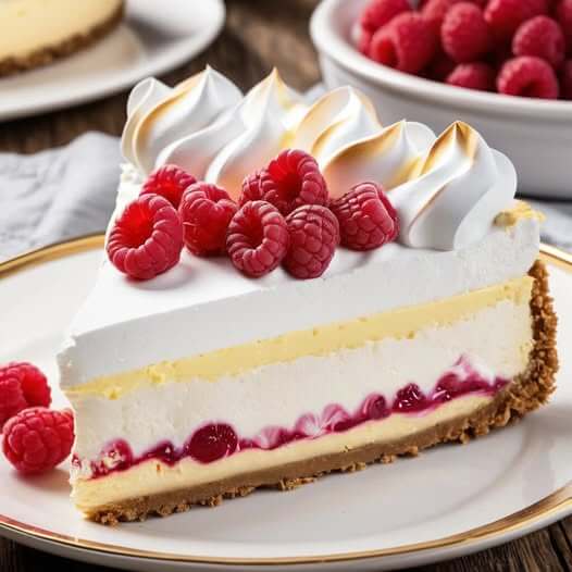 Lemon Raspberry Meringue Cheesecake 1