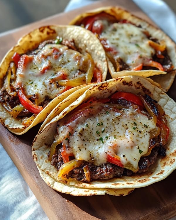 Philly Cheesesteak Smash Burger Tacos 1