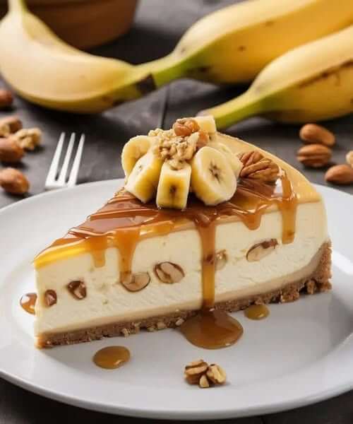 Banana Caramel Nut Cheesecake 1