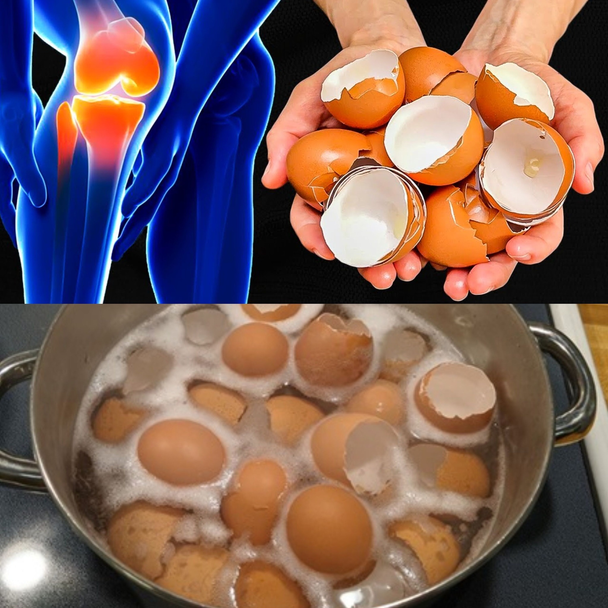 my mom's knee and bone pain prevented her from walking! Eggshell Boiled Remedy 1