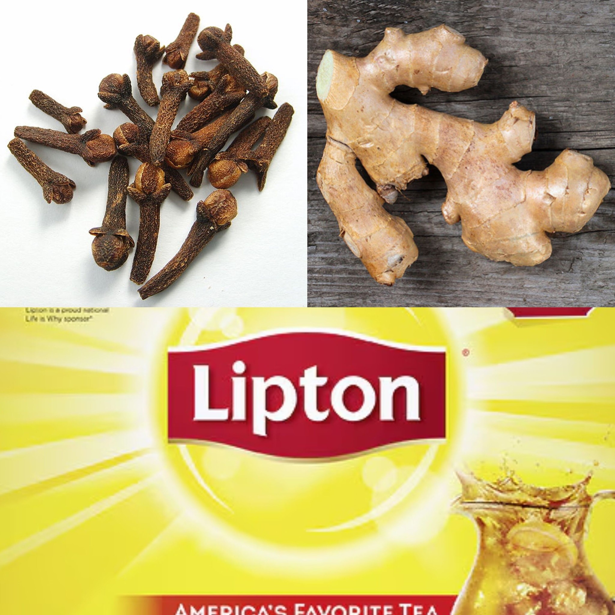 Warm up with Lipton tea, cloves, and ginger! 9
