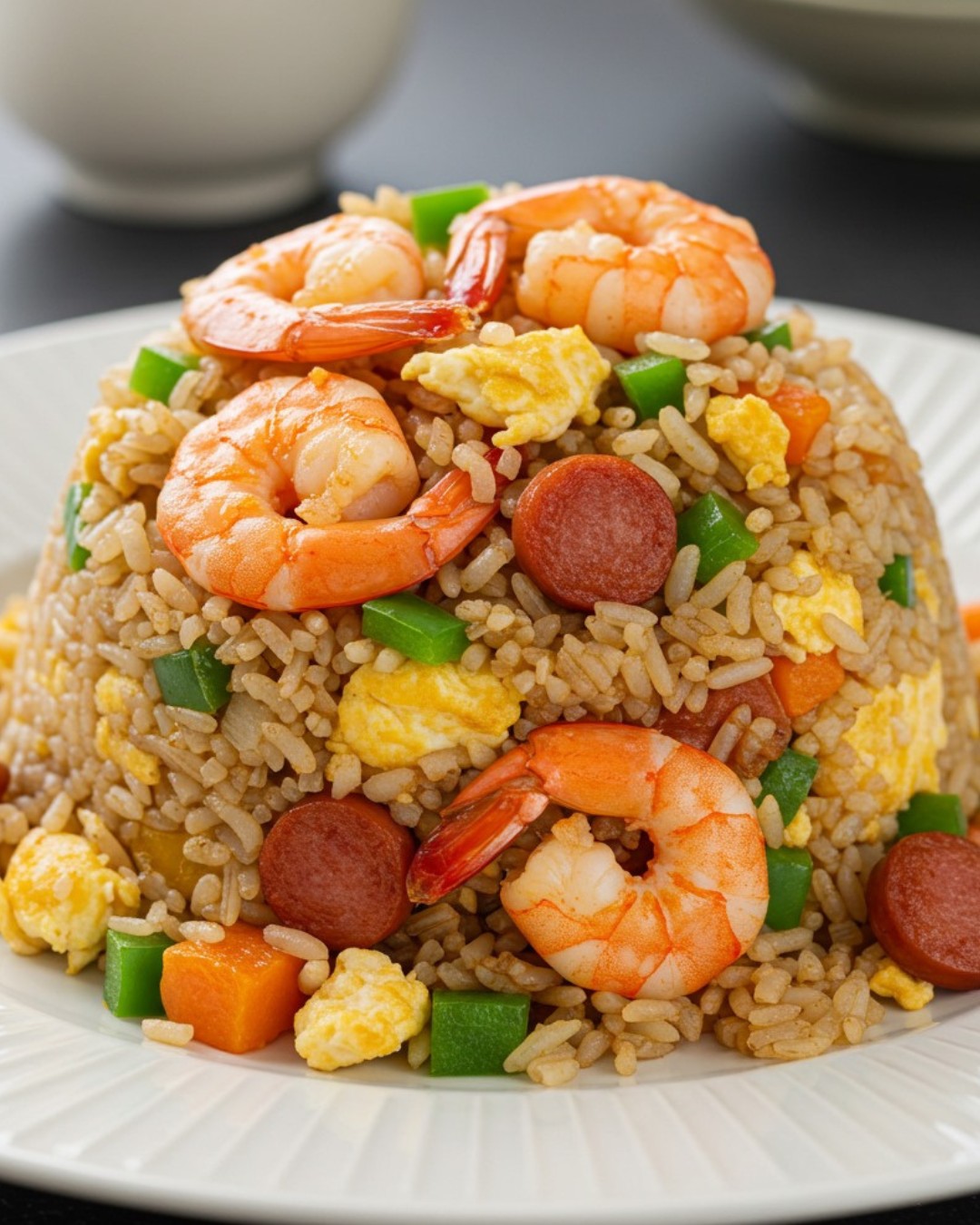 Crawfish, Shrimp & Andouille Sausage Fried Rice Recipe 1