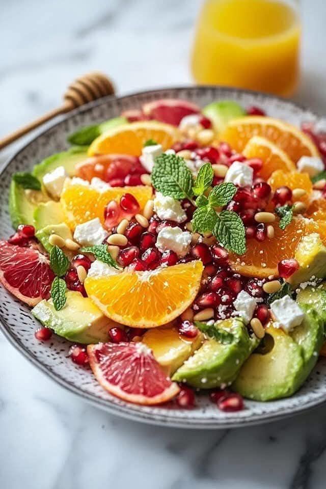 Citrus Avocado Salad with Pomegranate & Feta 1
