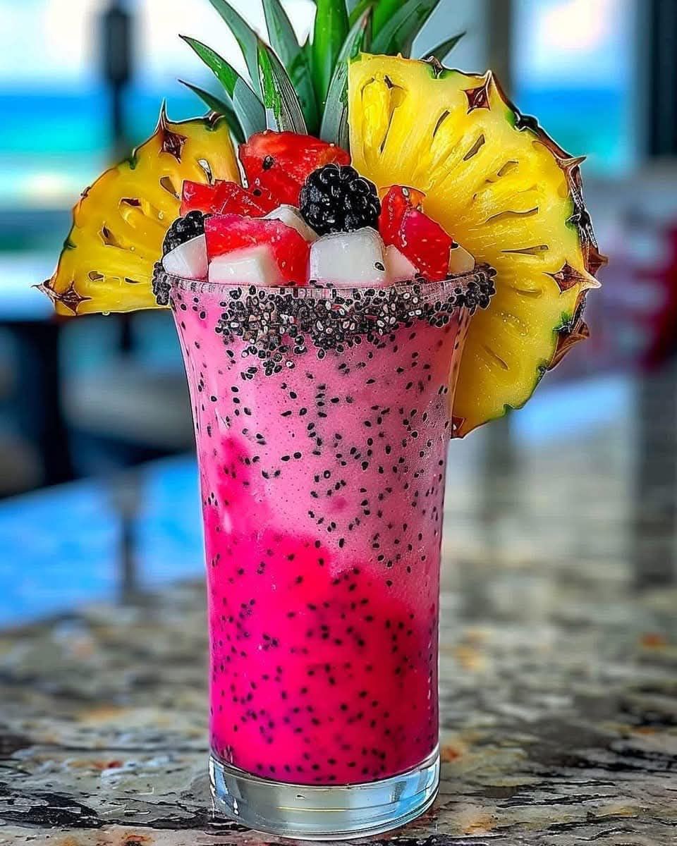 Frozen Dragon Fruit Piña Colada 1