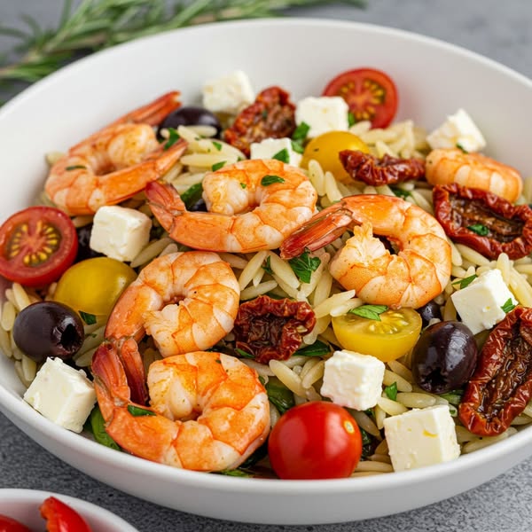 Greek Shrimp Orzo Salad with Feta and Olives Recipe 1