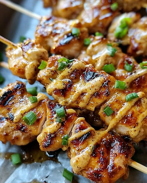 Grilled Chicken Skewers with Honey Mustard Drizzle  1