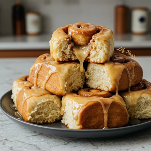 Caramel Glazed Cinnamon Rolls 1
